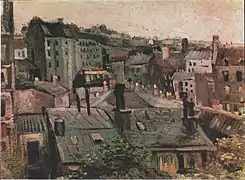 Vue sur les toits de paris, Vincent van Gogh.