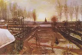 Le Jardin du presbytère de Nuenen dans la neige (F67, JH604)