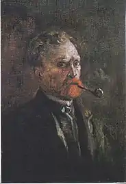 Autoportrait avec pipe, 1886, musée Van Gogh, Amsterdam.