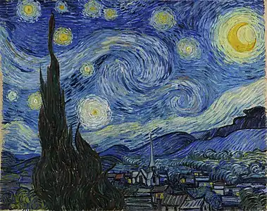 Peinture de Vincent van Gogh : La Nuit étoilée