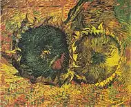 Van Gogh : Deux Tournesols.