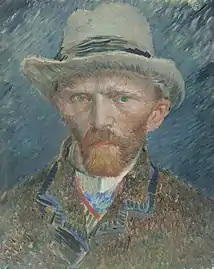 Autoportrait au chapeau de feutre gris, hiver 1886-87, Rijksmuseum, Amsterdam