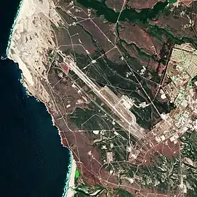 La base vue par le satellite Sentinel-2 en août 2020.
