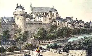 La Tour, les Remparts et la Cathédrale en 1845