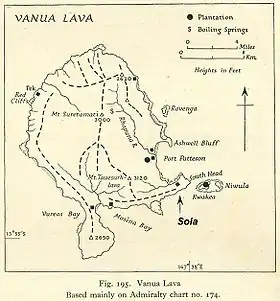 Carte de Vanua Lava datant de 1943