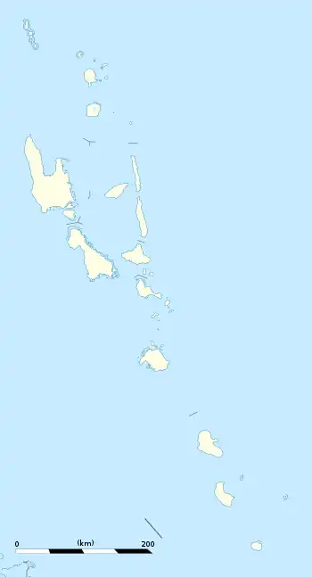 Carte des aéroports du Vanuatu