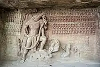 Vishnu sous la forme de Varaha, grottes d'Udayagiri, Ve siècle