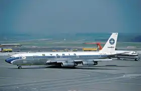 L'appareil impliqué dans l'accident, photographié ici à l'aéroport international de Zurich en 1982.