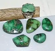 Variscite polie - Nevada États-Unis