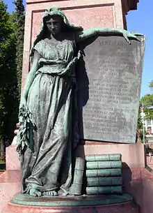 La jeune fille finlandaise, 1885,  base du monument Johan Ludvig Runeberg, Helsinki.