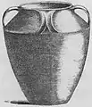 Vase à quatre anses trouvé dans l'un des tumuli de Castelourac en Lannilis, fouillé par Paul du Châtellier.
