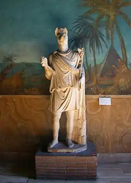Anubis habillé comme le dieu Hermès