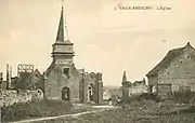 Les ruines de l'église en 1920.