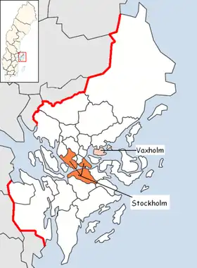 Localisation de Vaxholm