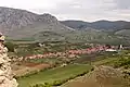 Vue panoramique de la forteresse vers Piatra Secuiului