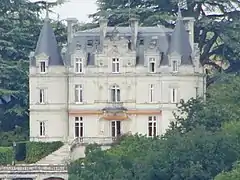 photographie en couleurs d'un château entouré de bois