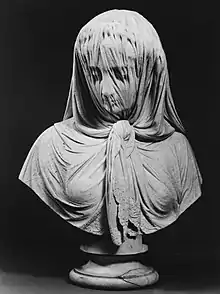 Femme voilée, Battista Lombardi (1869).