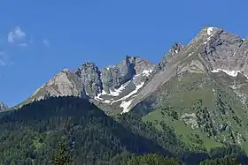 Vue de la Bretterspitze (au centre).