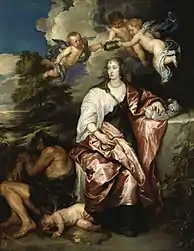 Portrait de Venetia, Lady Digby en Prudence, 1633-1634
