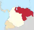 Le département de Venezuela en 1820, district en 1824.