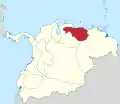 Le département de Venezuela de 1824 à 1830.