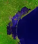 Image satellite de la lagune de Venise (décembre 2001).