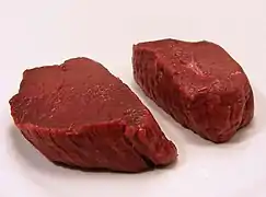 Steaks de cervidé.