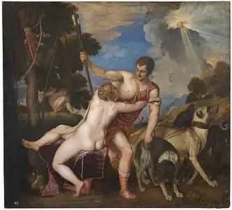 Vénus et Adonis (Titien) (Tizian).