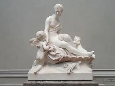 Madame de Pompadour en Vénus aux colombes (après 1755-1757), marbre, Washington, National Gallery of Art.