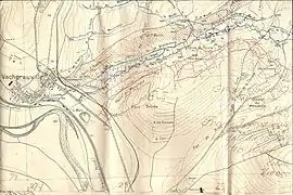 En 1917 entre le village et la côte du Poivre.