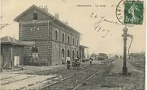 La gare deVermand-Marteville avant la guerre 1914-1918.