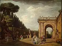 Claude Joseph Vernet - Vue du parc de la Villa Ludovisi à Rome - Musée de l'Ermitage à Saint-Pétersbourg