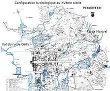 Configuration hydrologique au XVe siècle