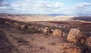 Tell méridional sur les hauteurs de Ksar  Sbahi, vue en direction du Nord