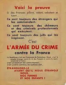 Tract de l'Affiche rouge