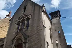 Temple protestant de VesoulLe temple protestant en totalité, ainsi que son clocher, à l'exception de terrains et d'éléments contigus.