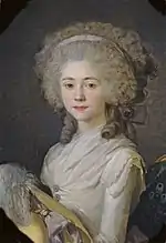 Antoine Vestier : Anne-Félicité-Simone de Sérent de Kerfilis, 1788.