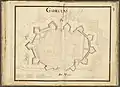 Gorinchem, plan des fortifications en 1698.