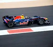 Photo de la Red Bull RB6 de Vettel, vainqueur du Grand Prix d'Abou Dabi 2010