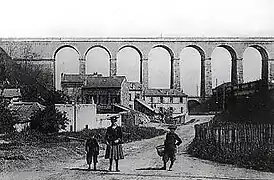 Viaduc de Meudon à la fin du XIXe siècle ou au début du XXe siècle.