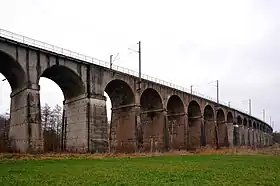 Le viaduc en courbe de Ballersdorf