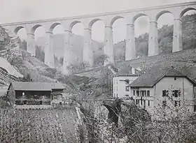 Viaduc de Rochettaz, 1858-1862. Photo A. Leyvraz, 1901 (Archives cantonales vaudoises, PP 493/3)