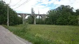 Viaduc du Trésor sur la commune de Saint-Sernin (Ardèche) en 2019.