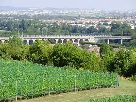 Viaduc vu depuis la petite terrasse de Saint-Germain-en-Laye.