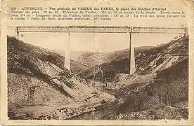 Le viaduc des Fades pendant les épreuves de résistance