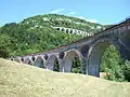 Le viaduc de Morez et au 2e plan le viaduc des Crottes