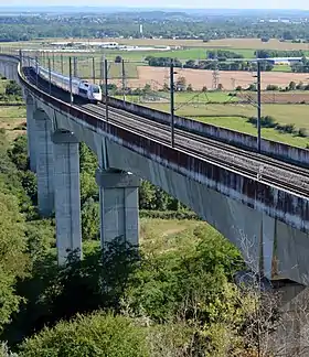 Vue du viaduc ferroviaire de la Côtière en 2014.