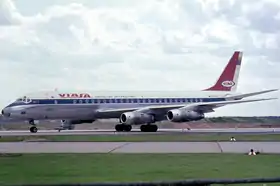 Un Douglas DC-8-53 de VIASA similaire à celui de l'accident