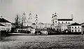 Vue de la place du Marché à Vitebsk avec l'église de la Résurrection, 1867.