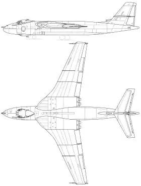 vue en plan de l’avion